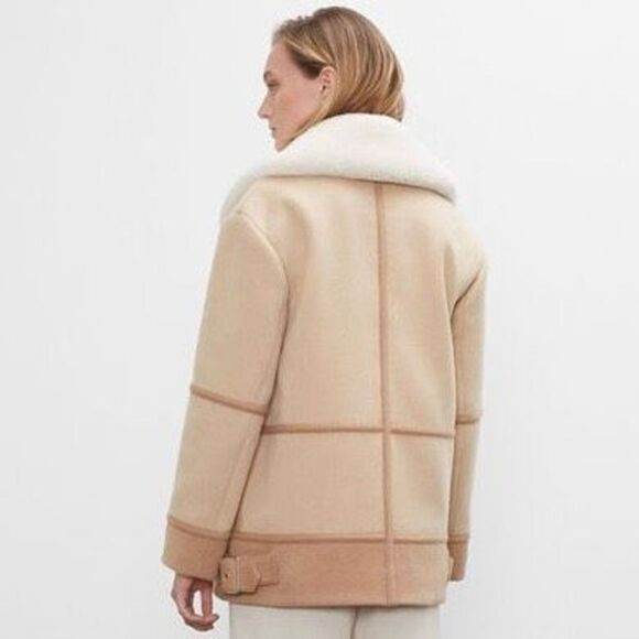 bagatelle Jackets & Blazers - Bagatelle NYC Mixed Media Moto Jacket Faux Fur Collar